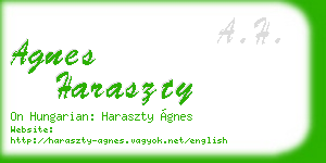 agnes haraszty business card